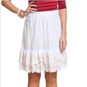 NWT Tory Burch “Jasey” Embellished Ruffle Skirt